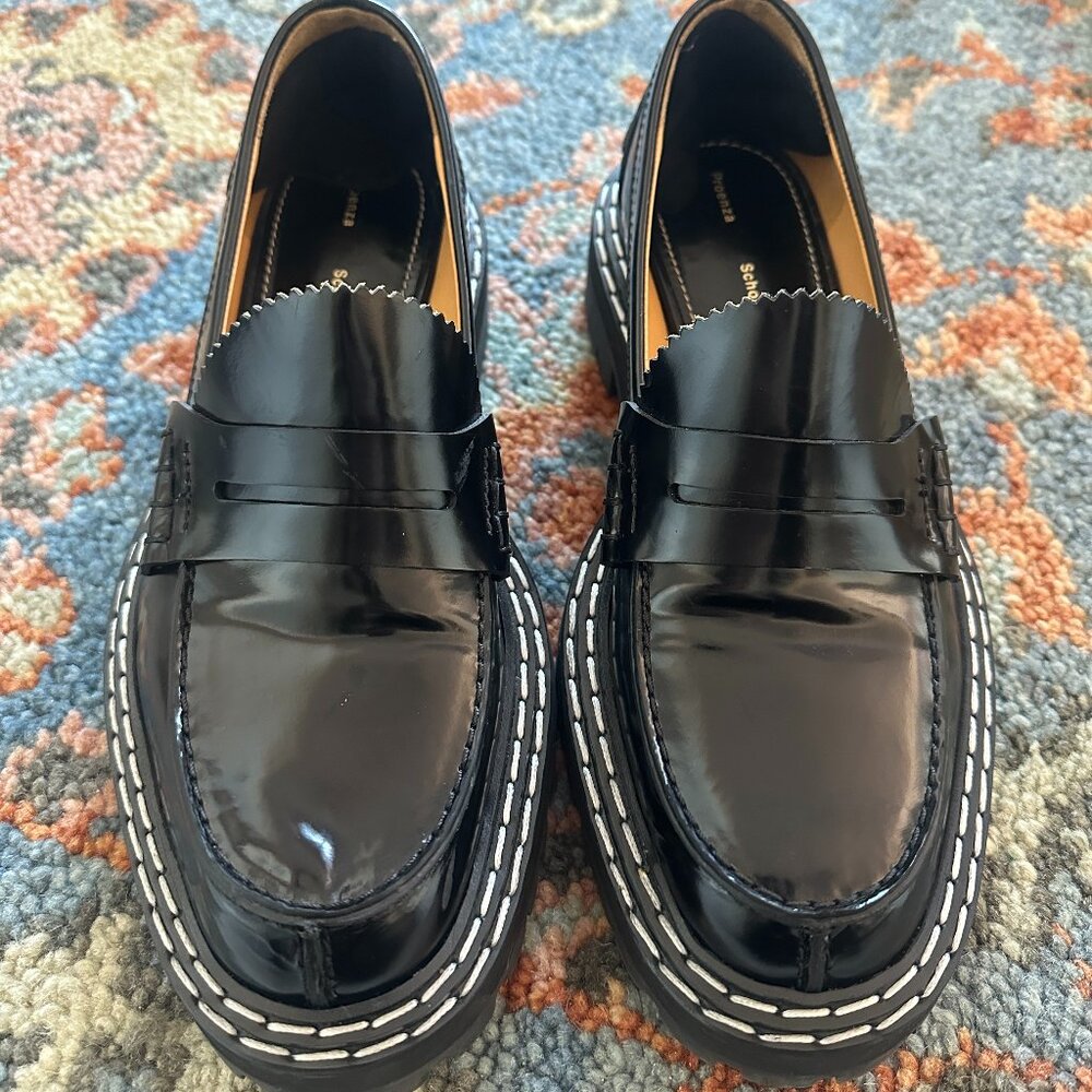 Proenza Schouler Black Lug Sole Platform Loafers